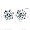 Exquisite 925 Sterling Silver Cubic Zirconia Stud Earrings EJEW-BB20094-7