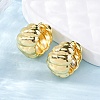 Rack Plating Brass Croissant Hoop Earrings for Women EJEW-G342-09G-2