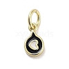 Rack Plating Brass Enamel Charms KK-M293-40G-01-1