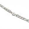 Tarnish Resistant Fashionable Matte 304 Stainless Steel Figaro Chain Necklaces for Men X-STAS-A028-N017MP-3