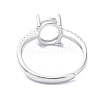 Adjustable 925 Sterling Silver Ring Components STER-K179-25P-3