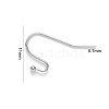 304 Stainless Steel Earring Hooks STAS-S111-005-3