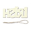 DIY Word Irish Unfinished Wooden Ornaments Blank Wooden Embellishments WOOD-C009-04-2