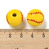 Printed Wood European Beads WOOD-G022-11A-3