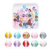 50Pcs 10 Colors Synthetic Moonstone Beads Strands G-YW0001-08-1