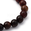 Unisex Natural Wood Beaded Stretch Bracelets X-BJEW-JB05463-04-2