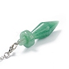 Natural Green Aventurine Pointed Dowsing Pendulums AJEW-B020-05P-01-4