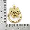 Christmas Brass Micro Pave Cubic Zirconia Pendant KK-H468-01A-02G-3