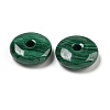 Natural Malachite Donut/Pi Disc Charms G-E557-15A-2