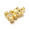 Rack Plating Brass Micro Pave Cubic Zirconia Pendants KK-L226-006G-04-2