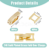 DICOSMETIC 60Pcs 2 Styles Eco-Friendly Brass Watch Band Clasps KK-DC0003-99-2