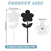 2Pcs 2 Colors Polyester & Cotton Flower Lapel Pins for Clothes JEWB-CY0001-05-2
