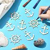 100pcs 2 Styles Nautical Theme Wood Big Pendants WOOD-CJ0001-72-4