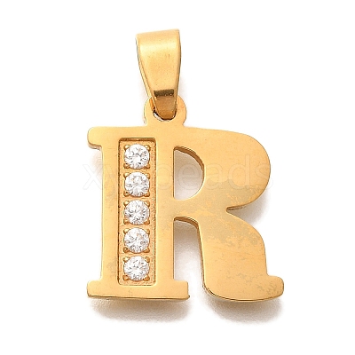 Ion Plating(IP) 304 Stainless Steel Rhinestone Pendants STAS-U035-01G-R-1