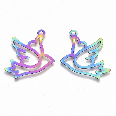 Ion Plating(IP) 201 Stainless Steel Pendants X-STAS-R114-033-1