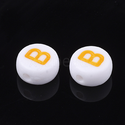 Initial Acrylic Beads OACR-E001-20B-1