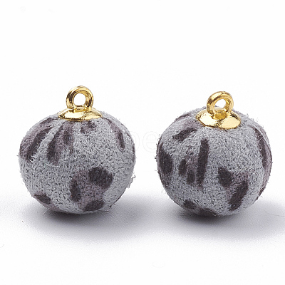 Handmade Cloth Fabric Covered Pendants WOVE-N006-21F-1