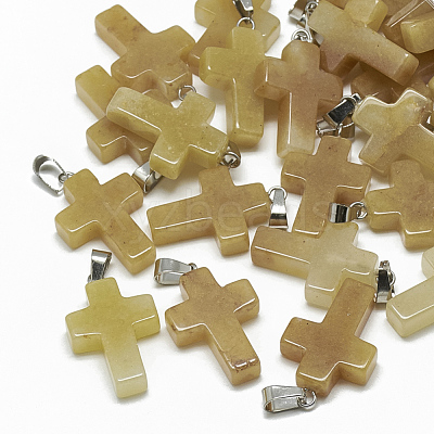 Natural Topaz Jade Pendants G-T080-02-1