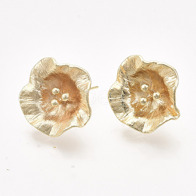 Brass Stud Earring Findings KK-T038-585G-NF-1