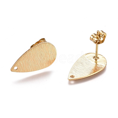 Brass Stud Earrings Findings KK-O123-D-1