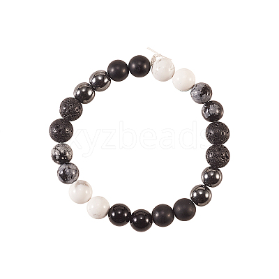 120Pcs 6 Style Natural & Synthetic Gemstone Round Beads Sets G-CJ0001-46-1