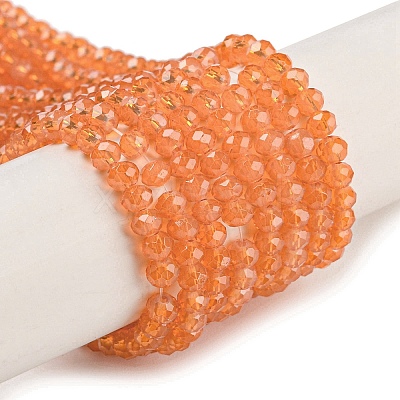 Baking Paint Transparent Glass Beads Strands DGLA-A034-J2mm-B03-1