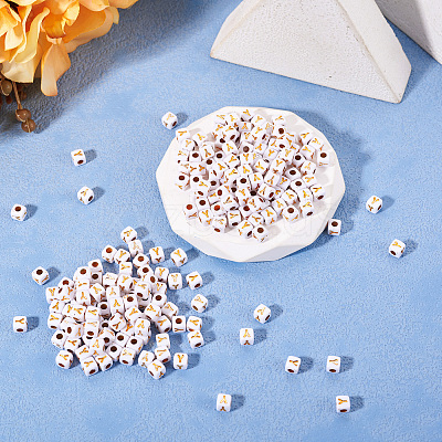 Opaque Acrylic Beads MACR-TAG0001-07Y-1