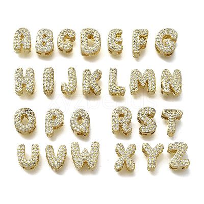 Brass Micro Pave Cubic Zirconia Multi-Strand Links KK-D295-32G-1