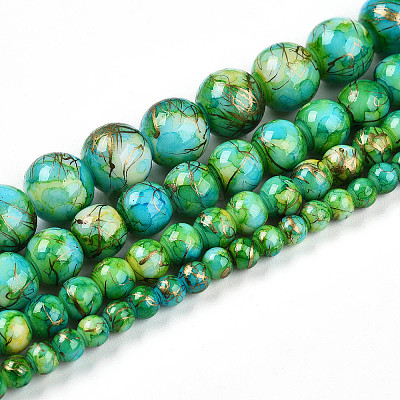 Baking Paint Glass Beads X1-DGLA-N003-8mm-B04-1