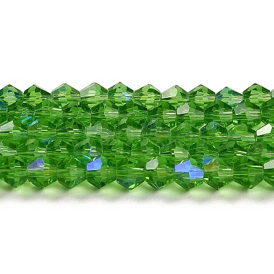 Transparent Electroplate Glass Beads Strands EGLA-A039-T4mm-L03-1