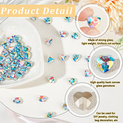 50Pcs Glass Rhinestone Cabochons RGLA-BBC0001-06-1