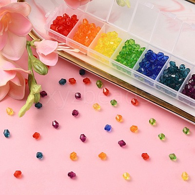 315Pcs 7 Colors Transparent Acrylic Beads TACR-YW0001-77-1