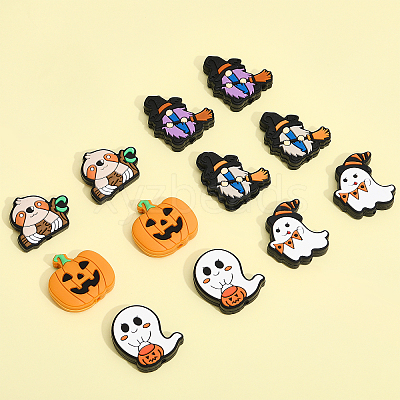 10pcs 5 style Halloween Silicone Beads SIL-CA0002-47-1
