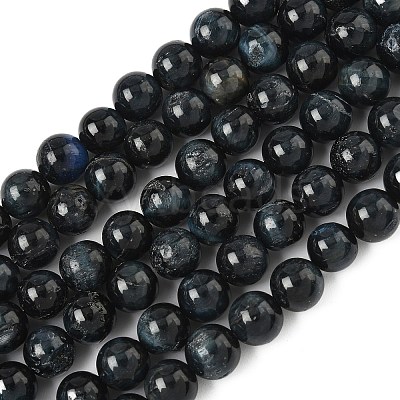 Grade B Natural Tiger Eye Beads Strands G-F591-18-8mm-03-1