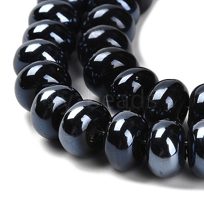 Glazed Porcelain Rondelle Beads PORC-Q001-01H-1