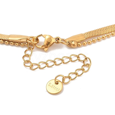 Double Layer Necklaces NJEW-A032-04G-01-1