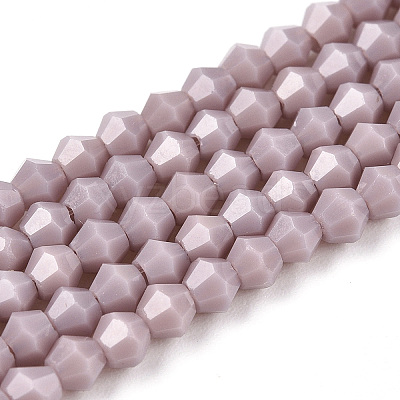 Opaque Solid Color Imitation Jade Glass Beads Strands EGLA-A039-P2mm-D13-1