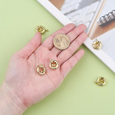 Rack Plating Brass Spring Clasps LS-KK-D399-B-G-NF-1