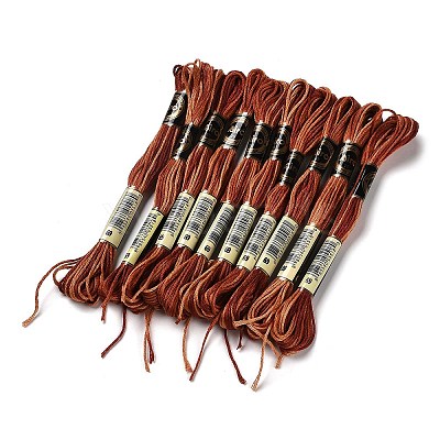 10 Skeins 6-Ply Polyester Embroidery Floss OCOR-K006-A47-1