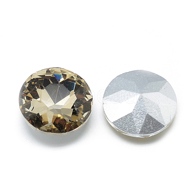 Pointed Back Glass Rhinestone Cabochons RGLA-T029-10mm-08-1
