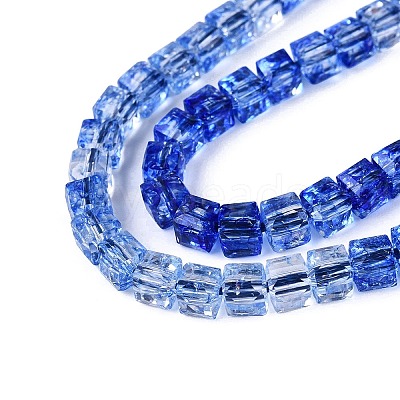 Crackle Transparent Glass Beads Strands GLAA-N062-4mm-03-1