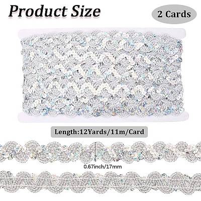 2Pcs Polyester Paillette Beads OCOR-CP0001-31B-1