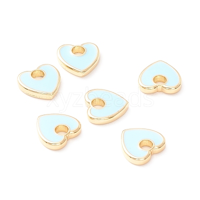 Rack Plating Eco-friendly Brass Enamel Charms KK-D073-04G-02-NR-1