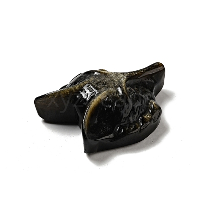 Natural Golden Sheen Obsidian Pendants G-D471-03-1