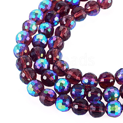 1 Strand Electroplate Transparent Glass Beads Strands EGLA-TADJ0001-15A-1