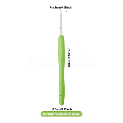 TPR Handle Aluminum Crochet Hook Needles TOOL-TA0001-13G-1