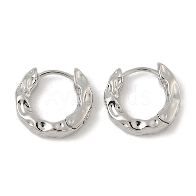 Brass Hoop Earrings EJEW-D320-23P-1