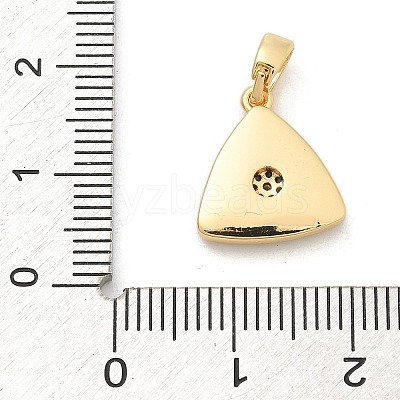 Brass Micro Pave Cubic Zirconia Pendents KK-M303-01G-09-1