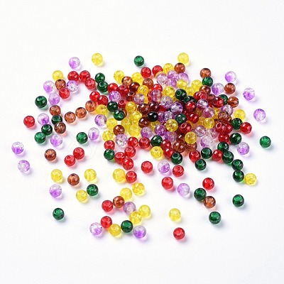 Baking Paint Crackle Glass Beads DGLA-X0006-4mm-05-1