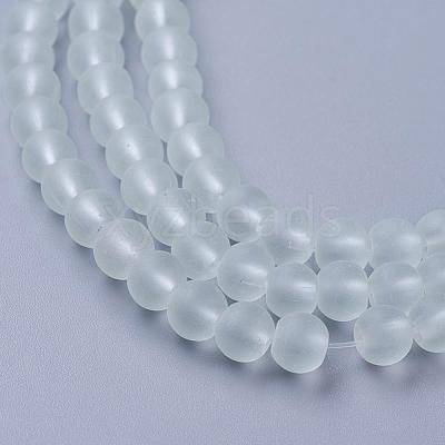 Baking Paint Transparent Glass Bead Strands GLAA-S031-6mm-13-1